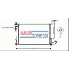 1507001 KUHLER SCHNEIDER Радиатор, охлаждение двигател