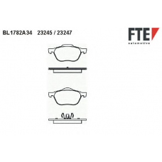 BL1782A3 FTE Комплект тормозных колодок, дисковый тормоз