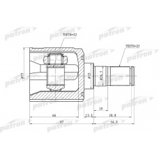 PCV1010 PATRON Шарнирный комплект, приводной вал