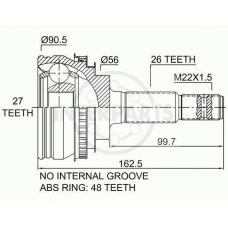 OJ-0223 InterParts Шарнирный комплект, приводной вал