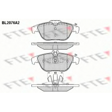 BL2076A2 FTE Комплект тормозных колодок, дисковый тормоз