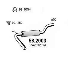 58.2003 ASSO Предглушитель выхлопных газов