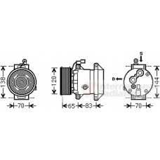 8100K095 VAN WEZEL Компрессор, кондиционер