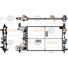 8MK 376 749-851 HELLA Радиатор, охлаждение двигателя