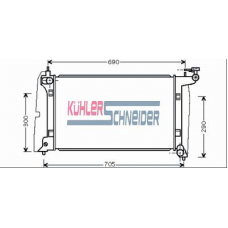 3200411 KUHLER SCHNEIDER Радиатор, охлаждение двигател