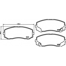 8DB 355 005-581 HELLA Комплект тормозных колодок, дисковый тормоз