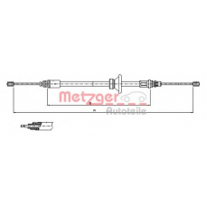 11.6801 METZGER Трос, стояночная тормозная система