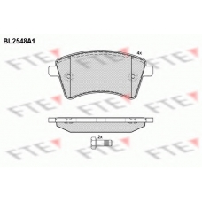 BL2548A1 FTE Комплект тормозных колодок, дисковый тормоз