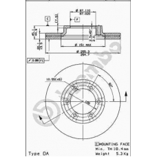 09.5871.10 BREMBO Тормозной диск