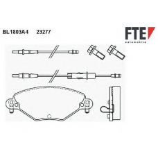 BL1803A4 FTE Комплект тормозных колодок, дисковый тормоз