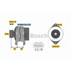 0 986 080 480 BOSCH Генератор