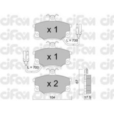 822-030-2 CIFAM Комплект тормозных колодок, дисковый тормоз