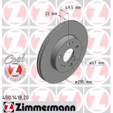 400.1418.20 ZIMMERMANN Тормозной диск