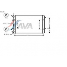 VW2174 AVA Радиатор, охлаждение двигателя