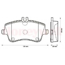 571986B BENDIX Комплект тормозных колодок, дисковый тормоз