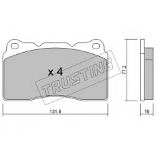 297.1 TRUSTING Комплект тормозных колодок, дисковый тормоз