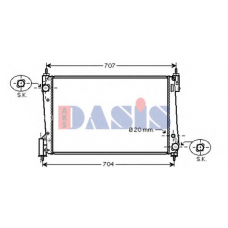 150071N AKS DASIS Радиатор, охлаждение двигателя