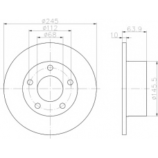 8DD 355 102-801 HELLA PAGID Тормозной диск