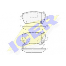 182019 ICER Комплект тормозных колодок, дисковый тормоз