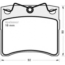 371 MGA Комплект тормозных колодок, дисковый тормоз
