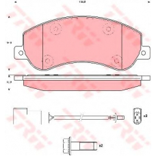GDB1724 TRW Комплект тормозных колодок, дисковый тормоз
