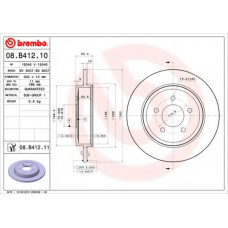 08.B412.10 BREMBO Тормозной диск