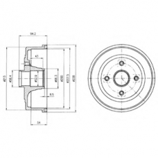 BF472 DELPHI Тормозной барабан