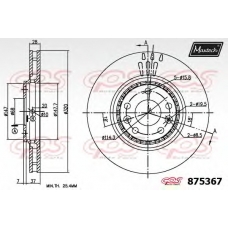 875367.6980 MAXTECH Тормозной диск