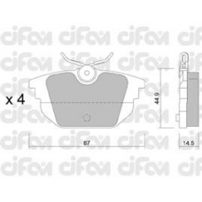 822-299-0 CIFAM Комплект тормозных колодок, дисковый тормоз