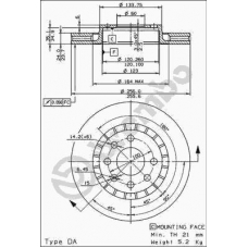 09.5148.24 BREMBO Тормозной диск