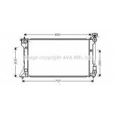 TOA2333 AVA Радиатор, охлаждение двигателя