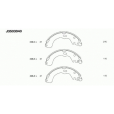 J3503040 NIPPARTS Комплект тормозных колодок