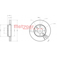 6110636 METZGER Тормозной диск