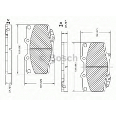 F 03B 150 015 BOSCH Комплект тормозных колодок, дисковый тормоз