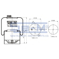 72.4390.C02 SEM LASTIK Кожух пневматической рессоры
