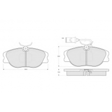 PF12441 PROCODIS FRANCE Комплект тормозных колодок, дисковый тормоз