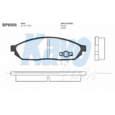 BP-8500 KAVO PARTS Комплект тормозных колодок, дисковый тормоз