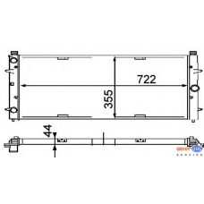 8MK 376 714-481 HELLA Радиатор, охлаждение двигателя