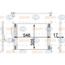 8FC 351 318-081 HELLA Конденсатор, кондиционер