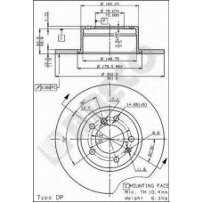 BS 7526 BRECO Тормозной диск