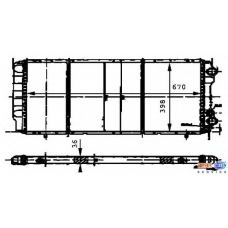 8MK 376 716-571 HELLA Радиатор, охлаждение двигателя