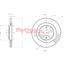 6110616 METZGER Тормозной диск