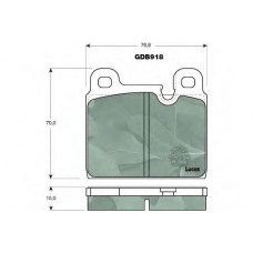 GDB918 TRW Комплект тормозных колодок, дисковый тормоз