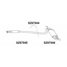 SZ67044 VENEPORTE Глушитель выхлопных газов конечный