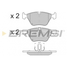 BP3108 BREMSI Комплект тормозных колодок, дисковый тормоз