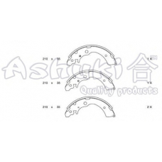 H048-05 ASHUKI Комплект тормозных колодок