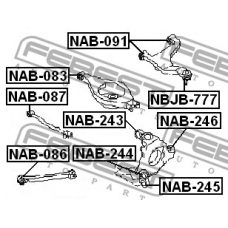 NAB-083 FEBEST Подвеска, рычаг независимой подвески колеса