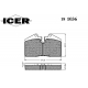 181036 ICER Комплект тормозных колодок, дисковый тормоз