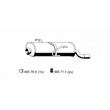 505048 ERNST Глушитель выхлопных газов конечный