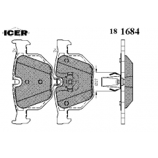 181684 ICER Комплект тормозных колодок, дисковый тормоз